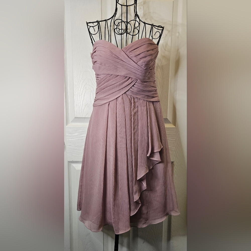 David's Bridal Strapless Cocktail Dress